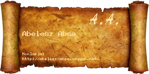 Abelesz Absa névjegykártya